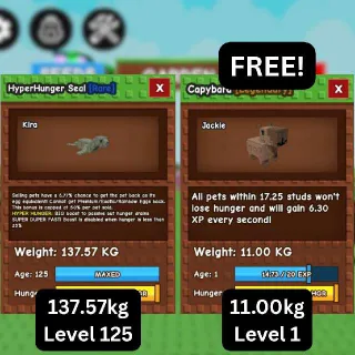 COLOSSAL HYPERHUNGER SEAL [137.57kg | 6.77% Passive] + FREE COLOSSAL Capybara