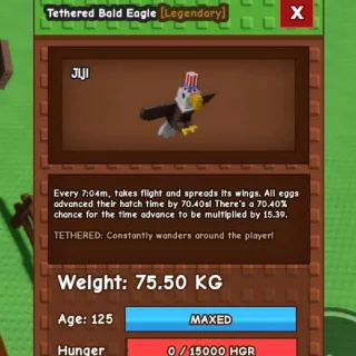 TITANIC TETHERED BALD EAGLE [75.50kg | 15.39% Passive]