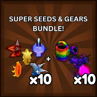 x10 Super Seeds & Gears Bundle | Grow a Garden 2