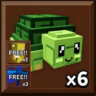 x6 Turtle + FREE x2 Gold Seed & x3 Rare Sprinkler | Grow a Garden 2