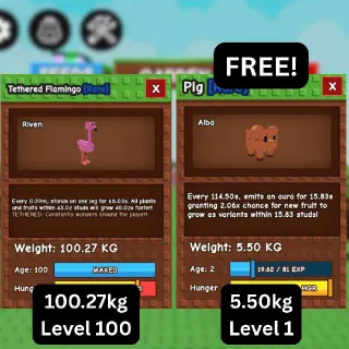 GODLY TETHERED FLAMINGO [100.27kg] + FREE HUGE Pig (Huge, Titanic, Godly, Colossal) SALE/DISCOUNTED