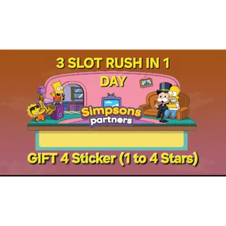 3 Slot Simpsons Partners Event RUSH IN 1 DAY