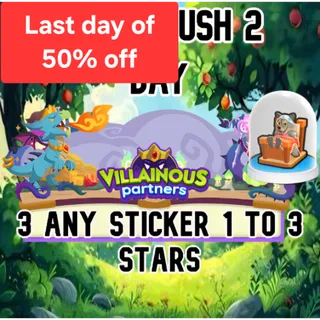 2 Slot VILLAINOUS partners Event RUSH IN 1 DAY