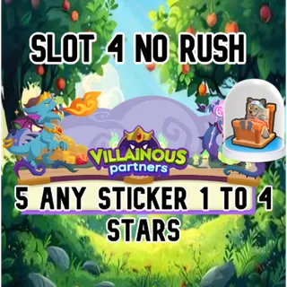 4 Slot VILLAINOUS partners Event No RUSH