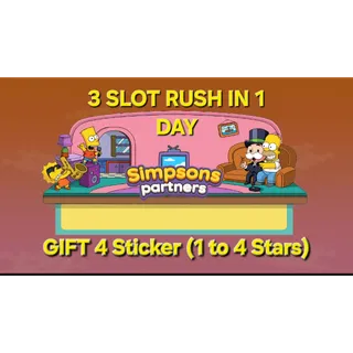 3 Slot Simpsons Partners Event RUSH IN 1 DAY