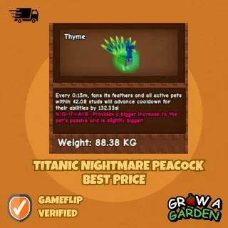TITANIC NIGHTMARE PEACOCK (88.38 KG)