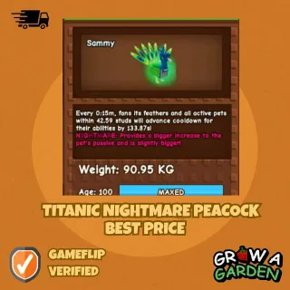 TITANIC NIGHTMARE PEACOCK (90.95KG)