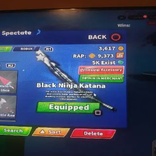 Black Ninja Katana