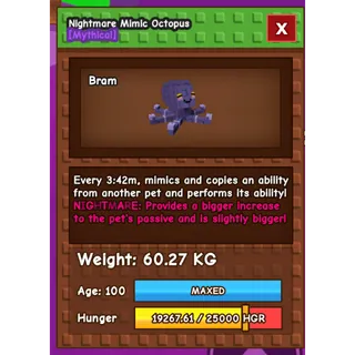 Huge Nightmare Mimic | Age 100 | 60Kg