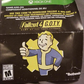 Fallout 4 G O T Y Dlc Code Xbox One Games Gameflip