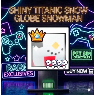 SHINY TITANIC SNOW GLOBE SNOWMAN