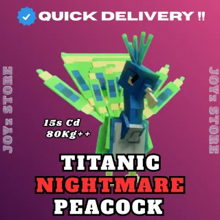 TITANIC NIGHTMARE PEACOCK 80KG++ | GROW A GARDEN