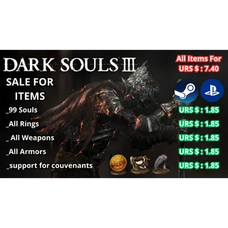 DARK SOULS 3 All Items PS4/5 e Steam