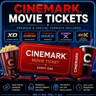 3x Cinemark Movie Tickets (All Formats Included)