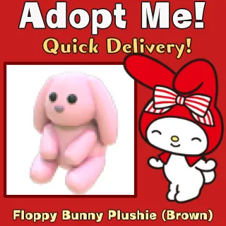 Floppy Bunny Plushie (Brown)