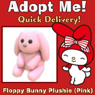 Floppy Bunny Plushie (Pink)