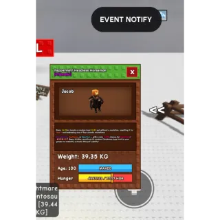 Peppermint headless horseman 39kg