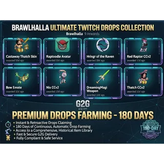 Brawlhalla Twitch Drops Automatic farming 180 days