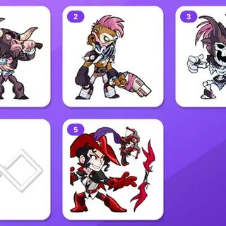 Brawlhalla Twitch Drops (5 Items) — Teros CCv2 + BarrazaCCv2 + Azoth CCv2 + Brain Rotted Title + Bitten Diana Skin