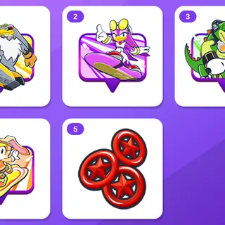 Sonic Rumble Party Twitch Drops (5 Items) — EX Gear (Storm)*1 + EX Gear (Wave)*1 +3 more