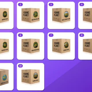 Fishing Planet Twitch Drops (10 Items) — Dnipro River Box + Weeping Willow Box +8 more