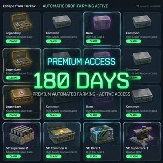 Escape from Tarkov Twitch Drops Automatic farming 180 days