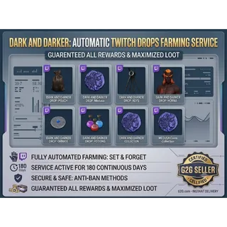 Dark and Darker Twitch Drops Automatic farming 180 days