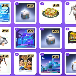 Overwatch Twitch Drops — OW BlizzCon Day 1 + Day 2 (12 Items) — BlizzCon Day 1 Drop 1 + BlizzCon Day 1 Drop 2 +10 more