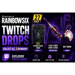Rainbow Six Siege Twitch Drops 27 items +