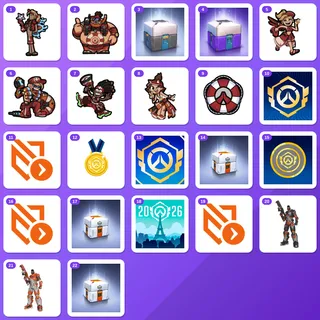 Overwatch Twitch Drops (22 Items) — Dev Lifeguard Lifeweaver + Dev Lifeguard Roadhog +20 more