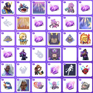 Marvel Rivals Twitch Drops (36 items) — Daredevil MSF26 Costume, 「HOORAY!」Mood +34 more