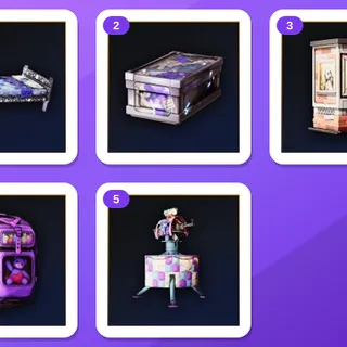 Rust Twitch Drops (5 Items) — Rust Charity '26 Bed + Rust Charity '26 Box +3 more