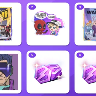 Marvel Rivals Twitch Drops (6 Items) — 「Crowning Glory」Spray + 「One Big Family」Spray +4 more