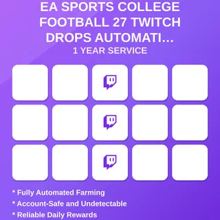 EA Sports College Football 27 Twitch Drops Automatic Farming 1 Year
