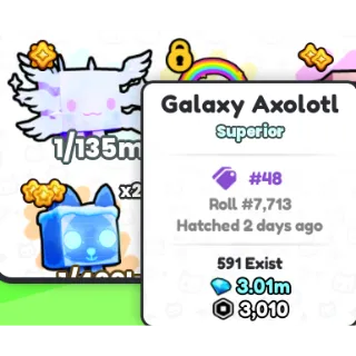 pets go galaxy axolotl