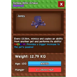 Rainbow Mimic Grow a Garden 