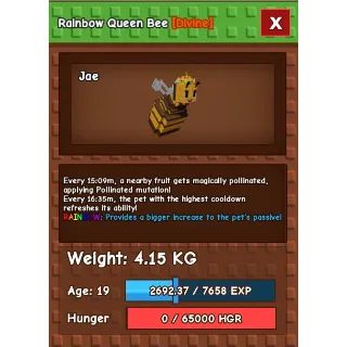 Rainbow Queen Bee Grow a Garden 