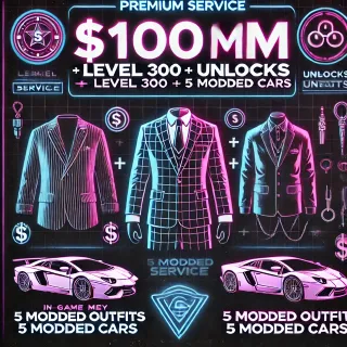 100M + Lv 300 + Unlocks + 5 Fits & C