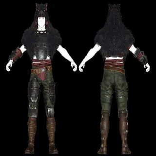 Blue Devil Outfit-w Pelt