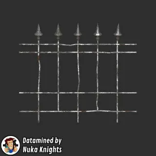 crooked metal fence