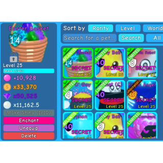 Pet Secret Easter Basket In Game Items Gameflip - secret easter basket pet team of 4 roblox bubble gum simulator