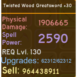 Other Twisted Wood Greatsword In Game Items Gameflip - twisted id roblox