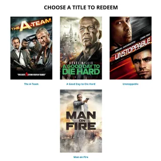 PICK ONE - The A-Team - A Good Day To Die Hard - Man On Fire - Unstoppable - MA
