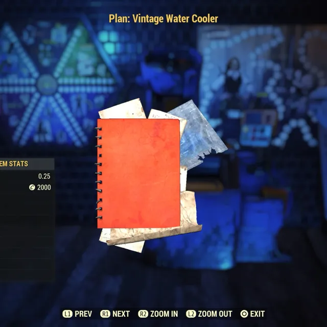 Plan Vintage Water Cooler Fallout 76 Game Items Gameflip