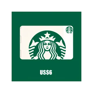 Starbucks $6.00 USD Gift Card 