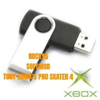 Original Xbox Rocky5 Tony Hawk's Pro Skater 4 SoftMod on USB