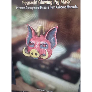 Fasnacht glowing pig mask