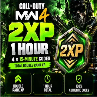 Double XP Boost - 1 Hours MW4