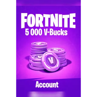 FORTBITE 5000 VBUCKS ACCOUNT