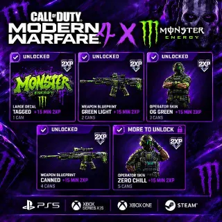 COD MW4 Modern Warfare 4 Monster Energy Set Full Bundle